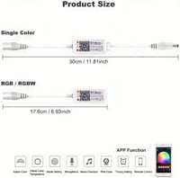 TOPXCDZ RGB Smart Bluetooth LED szalag vezérlő telefon app hanggal 16M szín 3