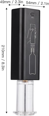 Topyond 4 részes elektromos borosnyitó szett, vezeték nélküli, fekete, automata 9