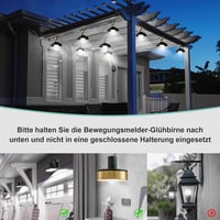 Torkase E27 LED Mozgásérzékelős Izzó 13W (100W helyett) - 5000K Hideg Fehér, 1100 Lumen, Lépcsőhöz, WC-be, Kertbe, Erkélyre, Garázsba - 2 db 3