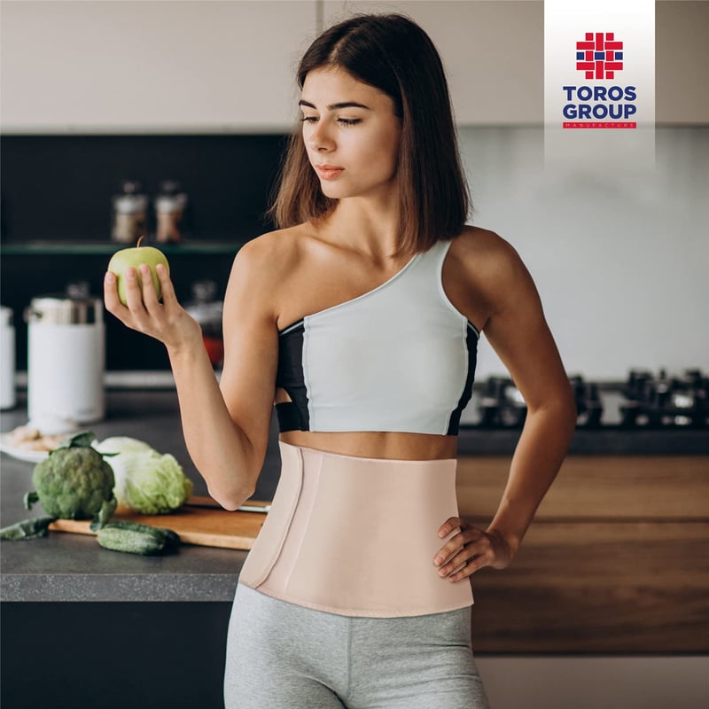 TOROS-GROUP Szülés Utáni Hasprés Rugalmas Pocakszalag 24cm Postpartum Binder
