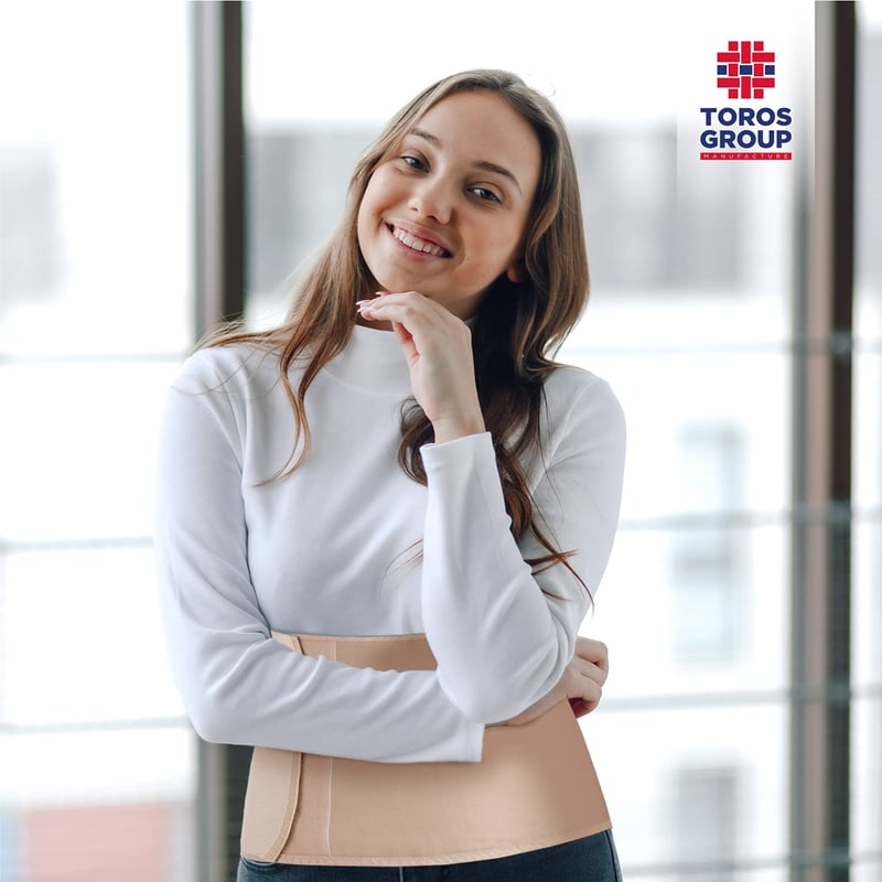 TOROS-GROUP Szülés Utáni Hasprés Rugalmas Pocakszalag 24cm Postpartum Binder