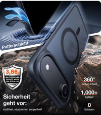 Husă TORRAS Guardian-Mag pentru iPhone 17 Air cu MagSafe - Protecție militară, buton pentru cameră, rezistentă la șocuri, anti-zgârieturi, husă subțire, negru mat 5