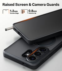 Kryt TORRAS Ostand Q3 Spin na Samsung Galaxy S26 Ultra – 360-stupňový otočný prstencový stojan, kompatibilný s MagSafe, nárazuvzdorný, čierny 8