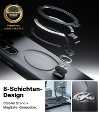 Husă TORRAS Ostand Q3 Spin pentru Samsung Galaxy S26 Ultra - Negru, husă cu inel rotativ 6