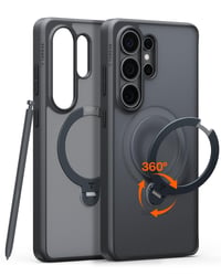 Husă TORRAS Ostand Q3 Spin pentru Samsung Galaxy S26 Ultra - Negru, husă cu inel rotativ 1