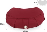 TORTUGA MEDITATION & YOGA Félhold Meditációs Párna Búzahéj Töltettel 15cm Pamut Borítás 2