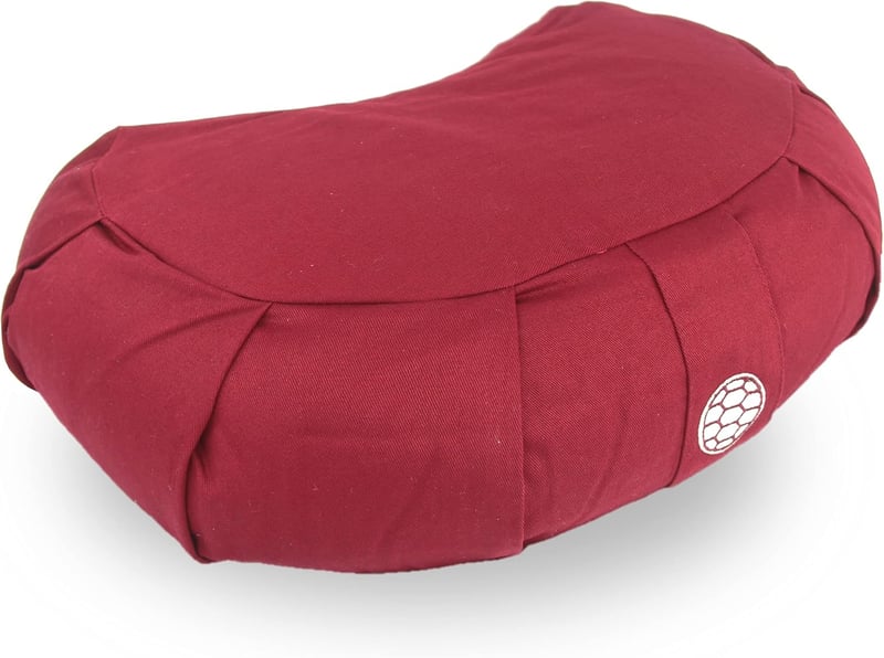 TORTUGA MEDITATION & YOGA Félhold Meditációs Párna Búzahéj Töltettel 15cm Pamut Borítás