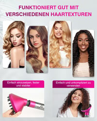 TOSAGE Airwrap Diffúzor Fej HS01/HS05/HS08 Kompatibilis Hullám és Göndör Hajhoz Fukszia 6