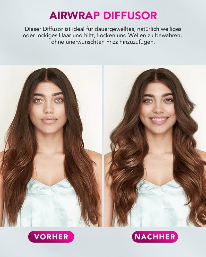 TOSAGE Airwrap Diffúzor Fej Hullámok Göndörítéshez HS01 HS05 HS08 Szürke
