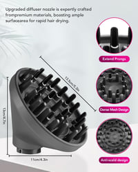 TOSAGE Airwrap Diffúzor Fej Hullámok Göndörítéshez HS01 HS05 HS08 Szürke 5