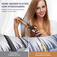 TOSAGE Airwrap Hajegyenesítő Fej Airflow Technológiával, HS01 HS05 Kompatibilis, Kék 3
