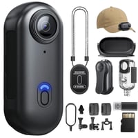 Telesná kamera TOSBARRFT 1080P POV Pro so záznamom zvuku a videa, 360° otočným klipom a magnetickým uchytením, 150-minútovou výdržou batérie, vhodná na konferencie a turistiku 1