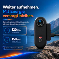 TOSBARRFT 4K telesná kamera so zvukom a sledovaním videa, vodotesná, s magnetickou 360° sponou, 120-minútovou výdržou batérie, na bicyklovanie a prechádzky, 64 GB (4K-P-64G) 8