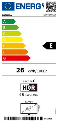 Toshiba 32QV2F63DG QLED Smart TV 32 colos (80 cm) Full HD 1920x1080 HDR DTS Virtual:X Alexa Bluetooth 2x HDMI televízió 4