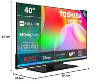 Toshiba 40LV3563DG 40" Smart TV – Full HD 1920x1080, HDR, WiFi, kompatibilný s Alexa, so stredovým podstavcom 5