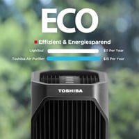 Toshiba CAF-Z45FR 3-u-1 pročistač zraka s H13 HEPA filtrom, filtrom s aktivnim ugljenom, UV svjetlom, 228 m³/h CADR, 99,7% učinkovitošću filtracije, za prašinu, pelud 8