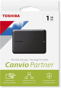 Toshiba Canvio Partner 1TB hordozható külső merevlemez USB 3.2 - 1 TB, Canvio Partner 7
