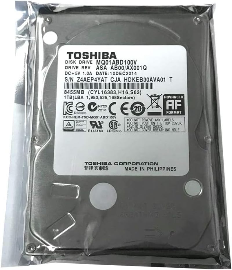 Toshiba MQ01ABD100V 1TB 5400RPM 8MB 2.5" Laptop Merevlemez SATA