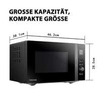 Mikrovlnná rúra Toshiba MV-AM20T(BK) 20L 800W, 12 automatických programov, čierna 7
