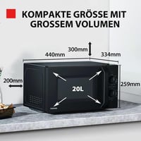 Toshiba MW2-MG20PF Mikrohullámú sütő grill funkcióval 1000W fekete 4