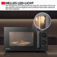 Voľne stojaca mikrovlnná rúra Toshiba MW2-MM20PE(BK) – 20 l, 700 W, 5 úrovní výkonu, LED osvetlenie, čierna 7
