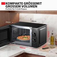 Voľne stojaca mikrovlnná rúra Toshiba MW2-MM20PE(BK) – 20 l, 700 W, 5 úrovní výkonu, LED osvetlenie, čierna 4