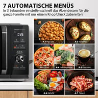 Cuptor cu microunde încorporabil Toshiba MW3-AG25PFI(BK) cu grill - 25L, 3-în-1, Inverter 900W, Grill 1100W, Digital, 57dB, Program Master Defrost, Negru 2