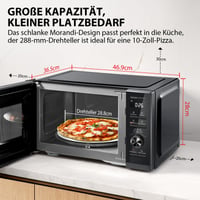 Cuptor cu microunde încorporabil Toshiba MW3-AG25PFI(BK) cu grill - 25L, 3-în-1, Inverter 900W, Grill 1100W, Digital, 57dB, Program Master Defrost, Negru 3
