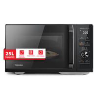 Cuptor cu microunde încorporabil Toshiba MW3-AG25PFI(BK) cu grill - 25L, 3-în-1, Inverter 900W, Grill 1100W, Digital, 57dB, Program Master Defrost, Negru 1