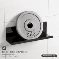 Toski Lebegő Fali Polc 30cm Fekete Ragasztható 2db Fürdőszoba Konyha 4