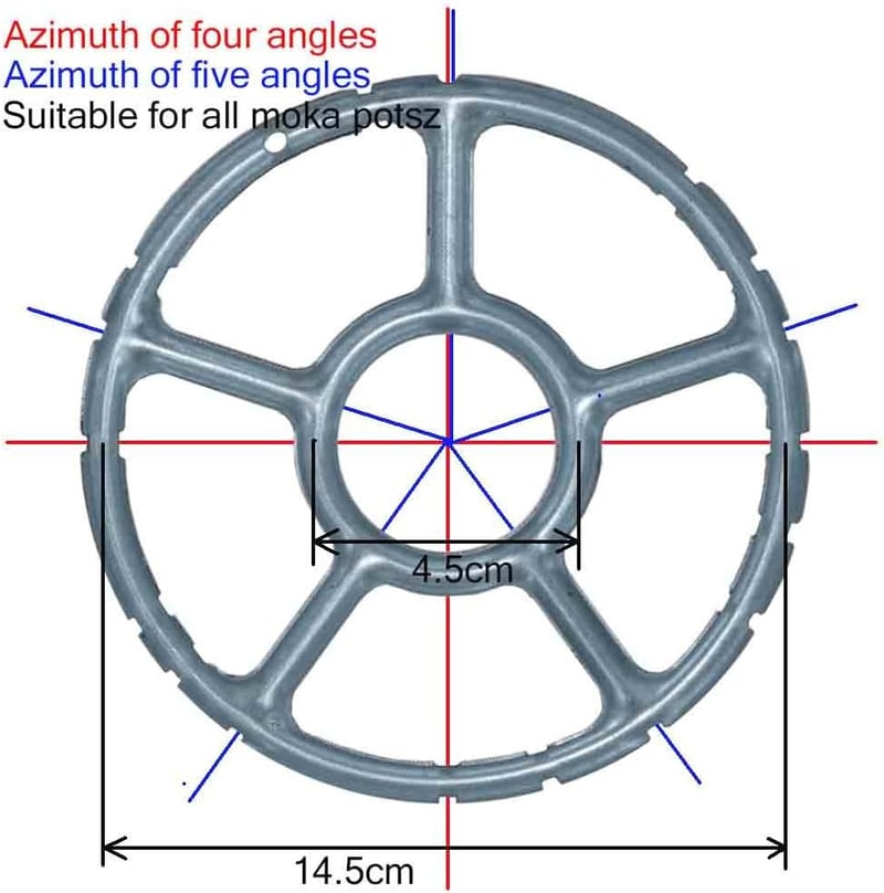 ToSSme Multifunkcionális Gázégő Adapter Trivet Konyhai Hőelosztó 6 Hüvelyk