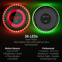 TOSY LED repülő korong 108 RGB leddel, okos módok, vízálló, újratölthető 4
