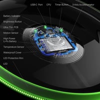 TOSY LED repülő korong 108 RGB leddel, okos módok, vízálló, újratölthető 5
