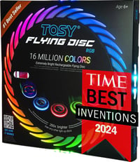 TOSY LED repülő korong 108 RGB világítással, vízálló, USB töltős, kültéri játék 1