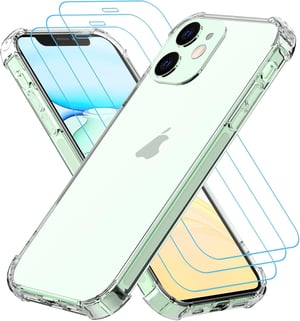 Priehľadný kryt Totill pre iPhone 11 s 3 kusmi tvrdeného skla a aplikátorom