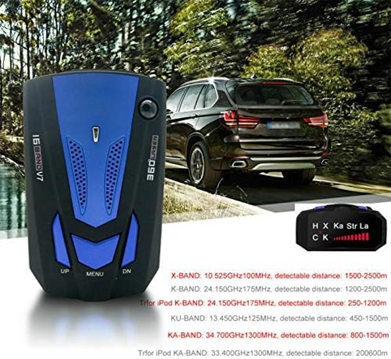 TOTMOX V7 Radar Detektor 16 Sávos GPS 360° Lézer Sebességmérő Érzékelő