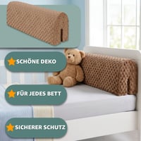 Totsy Baby Chránič do detskej postieľky Minky 90 cm – sivý, mantinel do postieľky, ochrana rámu postele, s certifikátom Oeko-Tex pre bábätká 5