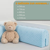 Totsy Baby Chránič do detskej postieľky Minky 90 cm – sivý, mantinel do postieľky, ochrana rámu postele, s certifikátom Oeko-Tex pre bábätká 3