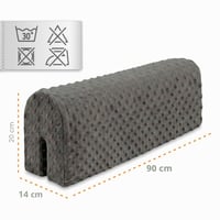 Totsy Baby Chránič do detskej postieľky Minky 90 cm – sivý, mantinel do postieľky, ochrana rámu postele, s certifikátom Oeko-Tex pre bábätká 2