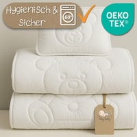 Totsy Baby set popluna i jastuka za bebe, poplun 100x135 cm i jastuk 40x60 cm, mikrovlakna, bijeli, s Oeko-Tex certifikatom, za dječji krevetić 3