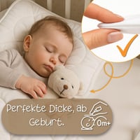 Totsy Baby set popluna i jastuka za bebe, poplun 100x135 cm i jastuk 40x60 cm, mikrovlakna, bijeli, s Oeko-Tex certifikatom, za dječji krevetić 4