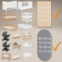 Set 3 Cearșafuri cu Elastic pentru Cărucior Totsy Baby - cu Protecție pentru Saltea, Fixare Elastică 5