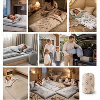 Detský spací vak Totsy Baby s vankúšom a zipsom pre deti od 3 do 7 rokov – 75x140 cm, vzor žirafy, škôlkarský spací vak s certifikátom Oeko-Tex 6