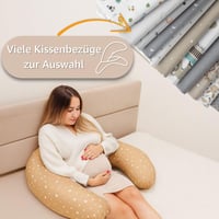 Pernă de alăptare Totsy Baby XXL din bumbac, pernă pentru dormit lateral, pernă pentru sarcină, pentru adulți 165x70 cm, model cu căprioare 5