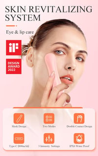 TOUCHBeauty Szemmaszírozó EMS Technológiával - Újratölthető Szemkörnyék Ápoló Melegítő és Vibrációs Funkcióval, Szarkalábak és Karikák Ellen 2
