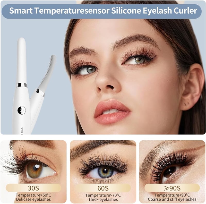 TOUCHBeauty USB-s elektromos szempilla göndörítő 3 hőfokozattal, 10 másodperces felmelegítés