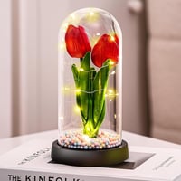Touloube Örök Tulipán Üvegdomban - Ajándék Nőknek, Anyáknak, Nagymamáknak 2