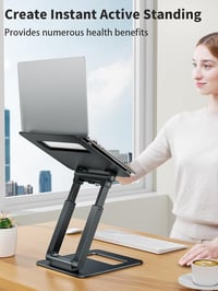 tounee Állítható Laptop Állvány 10-17 Colos Notebookhoz, Ergonomikus Asztali Támasz 7