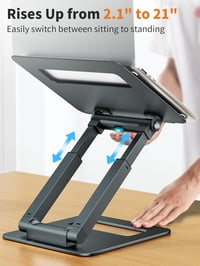 tounee Állítható Laptop Állvány 10-17 Colos Notebookhoz, Ergonomikus Asztali Támasz 3
