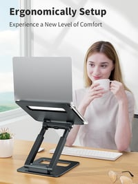 tounee Állítható Laptop Állvány 10-17 Colos Notebookhoz, Ergonomikus Asztali Támasz 6